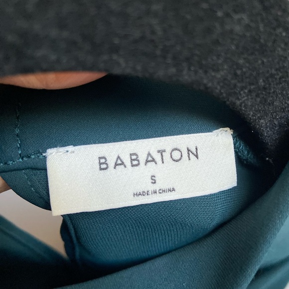 Aritzia Babaton Granados Blouse Mock Neck Long Balloon Sleeve Sz S - Picture 8 of 13